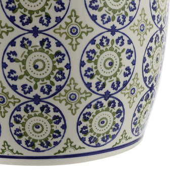 Lula 17.25" Suzani Ceramic Garden Stool - JONATHAN Y